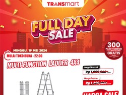 Beli Tangga Multifungsi Diskon Gede Cuma di Transmart Full Day Sale