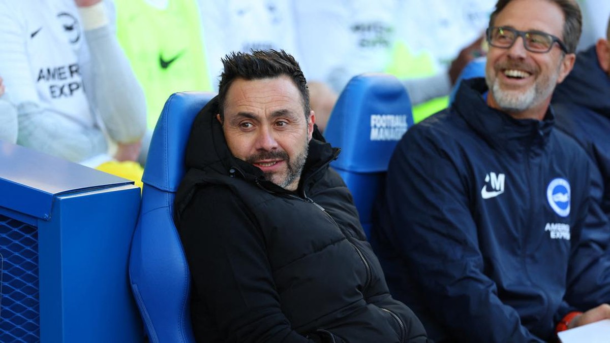 Roberto De Zerbi tinggalkan Brighton & Hove Albion akhir musim ini (REUTERS/Toby Melville)