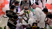 Momen Jemaah Haji RI Kloter Pertama Tiba di Makkah