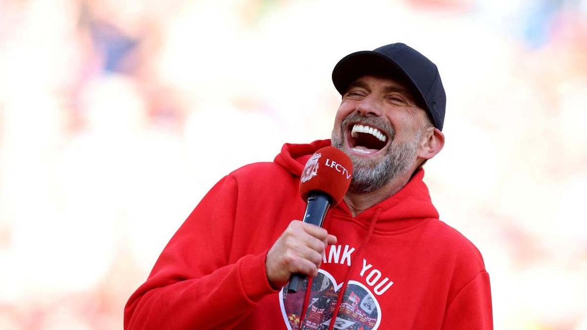 Juergen Klopp nonton final Liga Champions di Stadion Wembley. (Foto: REUTERS/Phil Noble)