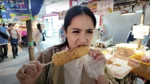 Mashiso! Nagita Slavina Jajan Udang hingga Jagung Bakar di Korea