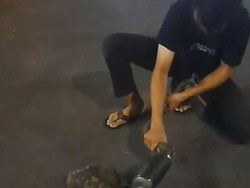 Balap Liar di Tangsel Dibubarkan, Pelaku Dihukum Hancurkan Knalpot Bronk