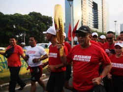 Jelang Rakernas, Hasto Lari Bawa Obor Api Perjuangan PDIP ke Ancol