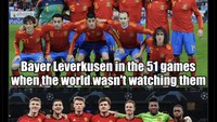 MU ikut kena ledek. Kata meme ini, Leverkusen yang biasanya seperti prime Timnas Spanyol malah tampil seperti MU di final Liga Europa. Foto: dok. Internet/X (Twitter)