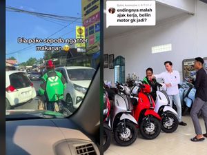 Tak Punya Motor, Ojol Ini Antar Pesanan Makanan pakai Sepeda Tak Punya Motor, Ojol Ini Antar Pesanan Makanan pakai Sepeda