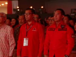 Andi Widjajanto dan Andika Perkasa Berseragam PDIP Hadiri Rakernas Ancol