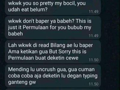 Kumpulan Chat WhatsApp Random, Bikin Cekikikan