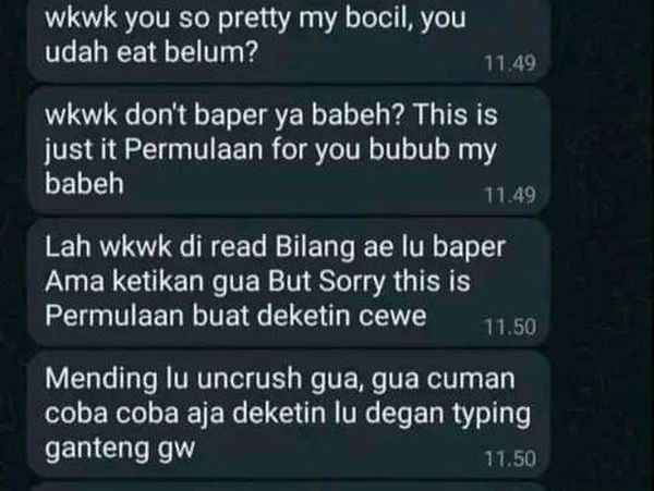 Kumpulan Chat WhatsApp Random, Bikin Cekikikan