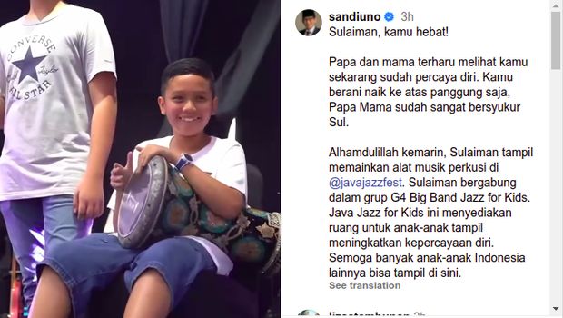 Sulaiman, anak Sandiaga Uno