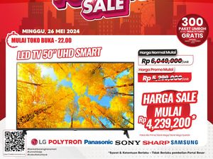 Boleh Nih! Smart TV UHD di Transmart Full Day Sale Diskon sampai Rp 3,5 Juta