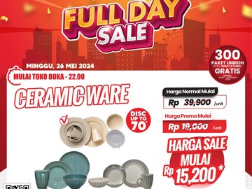 Piring, Mangkok, hingga Cangkir Cantik Harga Miring Cuma di Transmart Full Day Sale