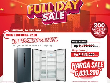 Besok ke Transmart Full Day Sale! Kulkas Jumbo Diskon Rp 2,5 Juta