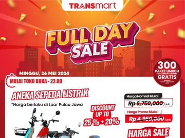 Besok Serbu Transmart Full Day Sale! Sepeda Listrik Diskon hingga Rp 2,7 Juta