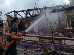Bale Daja di Belega Gianyar Ludes Terbakar, Kerugian Capai Rp 150 Juta