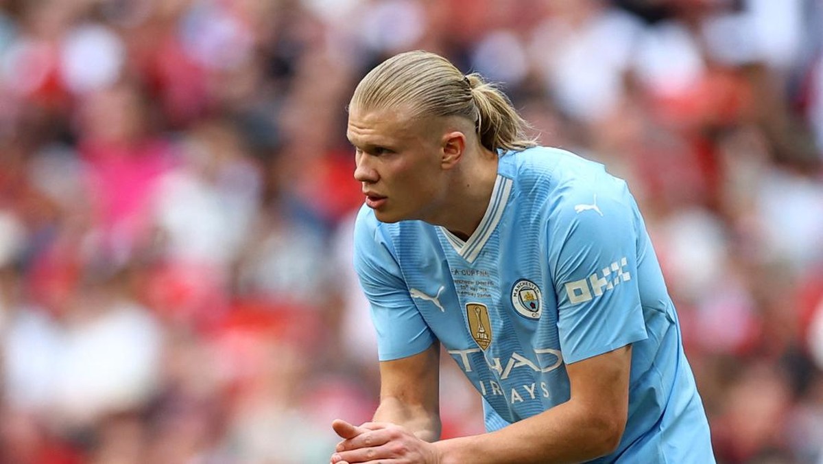 Erling Haaland lagi-lagi melempem di laga final bareng Manchester City (REUTERS/Hannah McKay)
