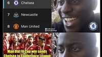 MU juara Piala FA bikin Chelsea apes karena kena degradasi ke Conference League dari sebelumnya Liga Europa. Foto: dok. Internet/X (Twitter)