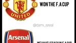 Meme MU Juara Piala FA, Arsenal Ikut Kena Ledek