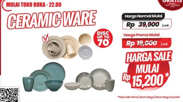 Panci dan Piring Cantik Diskon Gede-gedean di Transmart Full Day Sale