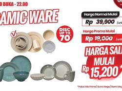 Piring dan Cangkir Cantik Dijual Murah Meriah di Transmart Full Day Sale