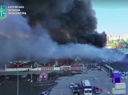 Rudal Rusia Serang Supermarket di Kharkiv Ukraina, 40 Orang Terluka