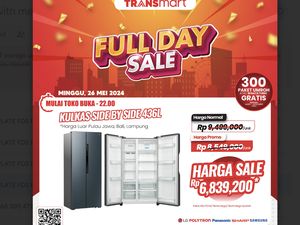Beli Kulkas Jumbo Hemat Rp 2 Jutaan di Transmart Full Day Sale!