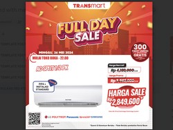 Beli AC 1/2 PK Hemat Rp 1 Jutaan di Transmart Full Day Sale!