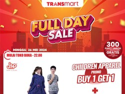 Merapat Bun! Baju dan Mainan Anak Diskon di Transmart Full Day Sale