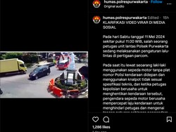 Viral Pemotor Jatuh Disebut Kaget Disetop Polisi, Nggak Ada Plang Razia?
