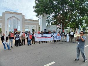 Aliansi Jurnalis Kepri Demo Tolak Revisi UU Penyiaran