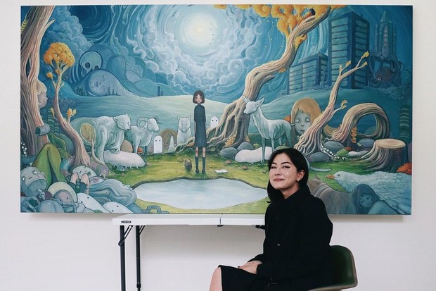 Lauren Tsai dan karya seninya/Foto: Instagram @laurentsai