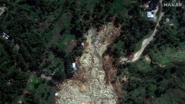 Potret Satelit Longsor Terjang Papua Nugini