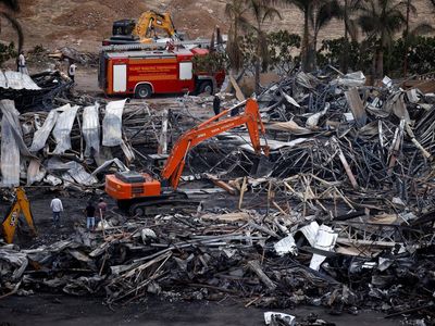 Sisa-sisa Kebakaran Area Bermain di India yang Tewaskan 27 Orang