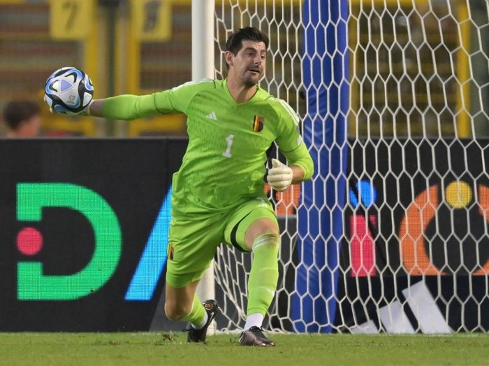 BRUSSELS - Belgium goalkeeper Thibaut Courtois during the UEFA EURO 2024 qualifying match between Belgium and Austria at King Baudouin Stadium on June 17, 2023 in Brussels, Belgium. AP | Dutch Height | GERRIT OF COLOGNE (Photo by ANP via Getty Images)