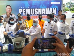 BNNP Sulbar Musnahkan 624 Gram Sabu dari Malaysia, 1 Pengedar Ditangkap