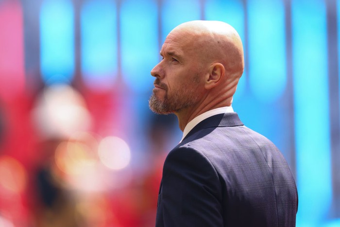 LONDON, ENGLAND - MAY 25: Erik ten Hag Manager/Head Coach of Manchester United during the Emirates FA Cup Final match between Manchester City and Manchester United at Wembley Stadium on May 25, 2024 in London, England.(Photo by Marc Atkins/Getty Images)