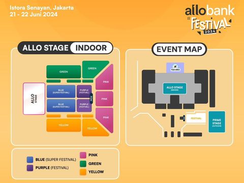 Seating plan Allo Bank Festival 2024. (Arsip Allo Bank)
