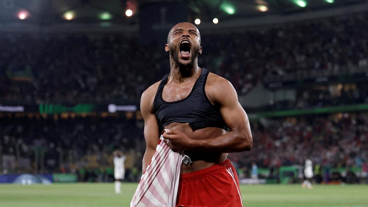 Pemain Afrika mencetak gol lagi di final kompetisi Eropa: giliran Ayoub El Kaabi (REUTERS/Alkis Konstantinidis)