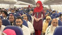 Potret Pesawat Lion Air Bawa Jemaah Haji dari Afrika-Timur Tengah