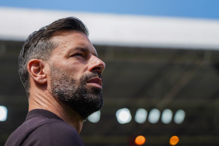EINDHOVEN, NETHERLANDS - MAY 21: Head Coach Ruud van Nistelrooij of PSV looks on during the Eredivisie match between PSV and sc Heerenveen at Philips Stadion on May 21, 2023 in Eindhoven, Netherlands (Photo by Jeroen Meuwsen/BSR Agency/Getty Images)