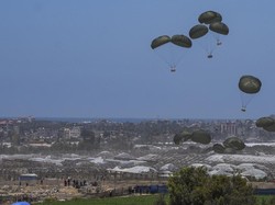 Sempat Disetop, AS Kirim Lagi Bantuan ke Gaza Lewat Udara