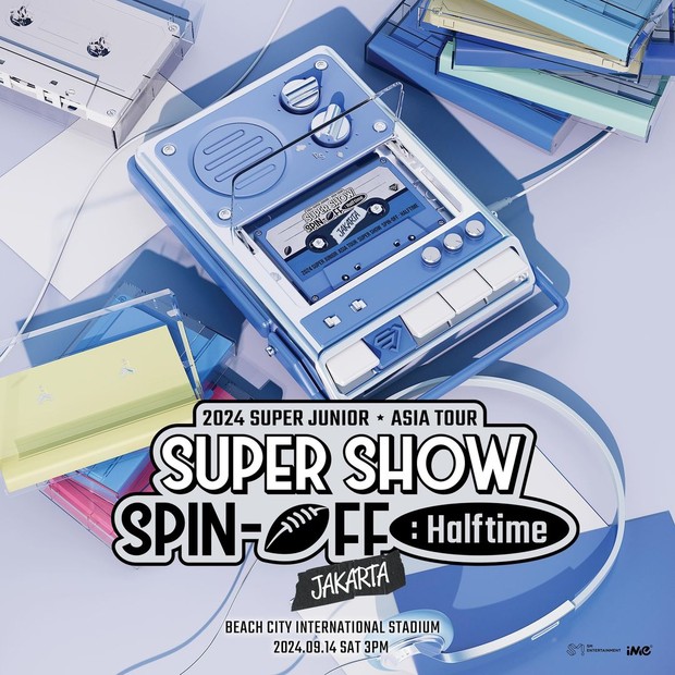 Poster konser Super Junior 'Super Show Spin-Off Halftime' di Jakarta
