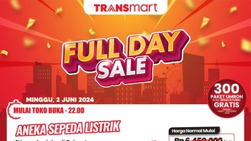 Gokil! Beli Sepeda Listrik di Transmart Full Day Sale Hemat Rp 2,7 Jutaan