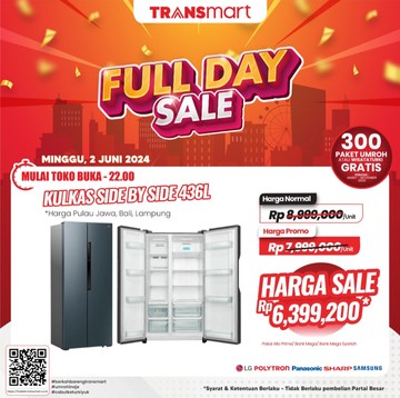 Kulkas Mewah Ini Diskon Rp 2,6 Juta di Transmart Full Day Sale!