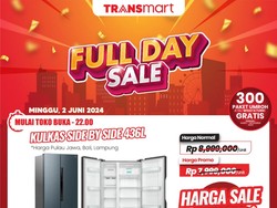 Kulkas Mewah Ini Diskon Rp 2,6 Juta di Transmart Full Day Sale!