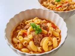 Resep Sup Makaroni Daging dan Tomat ala Hong Kong, Cocok Untuk Sarapan