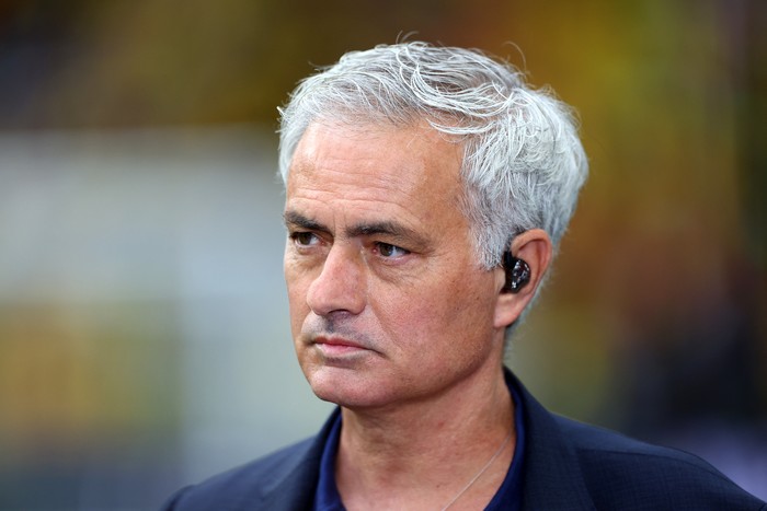Soccer Football - Champions League - Final - Borussia Dortmund v Real Madrid - Wembley Stadium, London, Britain - June 1, 2024 Former manager Jose Mourinho pictured pitchside before the match REUTERS/Carl Recine