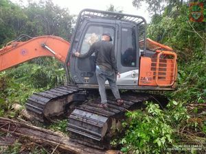 Gakkum KLHK Tahan Tersangka Perusak Hutan Produksi Konversi di Sumbar Gakkum KLHK Tahan Tersangka Perusak Hutan Produksi Konversi di Sumbar
