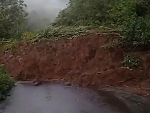 Akses Jalan Poros Pendopo-Tebing Tinggi Lumpuh Akibat Longsor