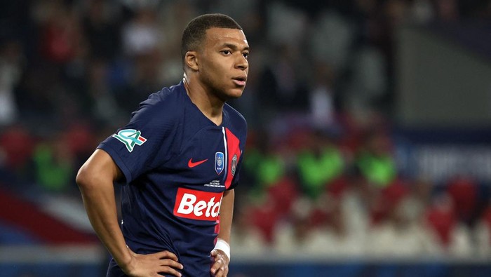 Soccer Football - Coupe de France - Final - Olympique Lyonnais v Paris St Germain - Stade Pierre-Mauroy, Villeneuve-dAscq, France - May 25, 2024 Paris St Germains Kylian Mbappe REUTERS/Catherine Steenkeste