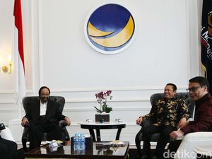 Bamsoet dan Pimpinan MPR Lainnya Temui Surya Paloh, Ini yang Dibahas